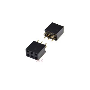 2x3 Pin çift sıra düz kadın Pin başlık 2.54mm Pitch şerit konektörü soket 2*3 3 p 3 Pin 3pin için Pcb kartı - Product Image 3