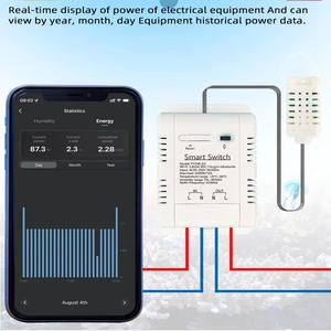 16A Tuya Smart WiFi Home Temperature And <strong>Humidity</strong> <strong>Sensor</strong> Switch APP <strong>Remote</strong> <strong>Control</strong> Works - Product Image 5