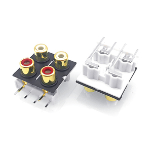 JINGTENG ราคาถูก 4 พิน RCA แจ็ค RCA-408/AV4-8.4-10 ซ็อกเก็ตสําหรับติดตั้ง pcb - Product Image 2