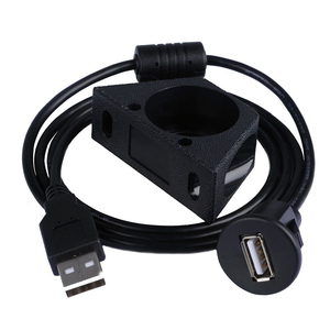 USB 2.0公对母圆形面板安装扩展电缆编织屏蔽打印机计算机条形码扫描仪库存产品