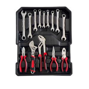 带拉式行李箱和铝盒的工具包4层硬件组合工具 - Product Image 2