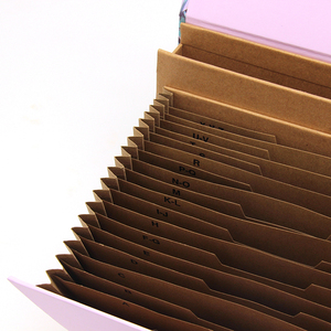 FSC-Caja organizadora de documentos, carpeta de acordeón con caja de libro con cerradura de mango, 19 bolsillos - Product Image 5