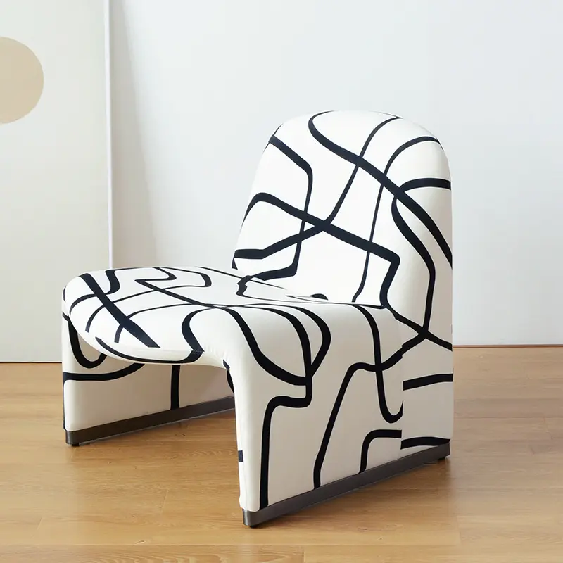 PurelyFeel Criativo estereotipado algodão colina cadeira designer net vermelho estereotipado algodão simples sofá cadeira sem braços