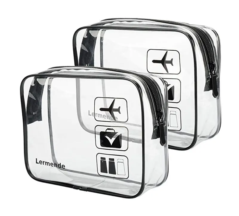 गर्म बेचने आयोजक स्पष्ट ढोना यात्रा Toiletry बैग निविड़ अंधकार मेकअप पीवीसी कॉस्मेटिक बैग नीले आयत भारी शुल्क के साथ जिपर