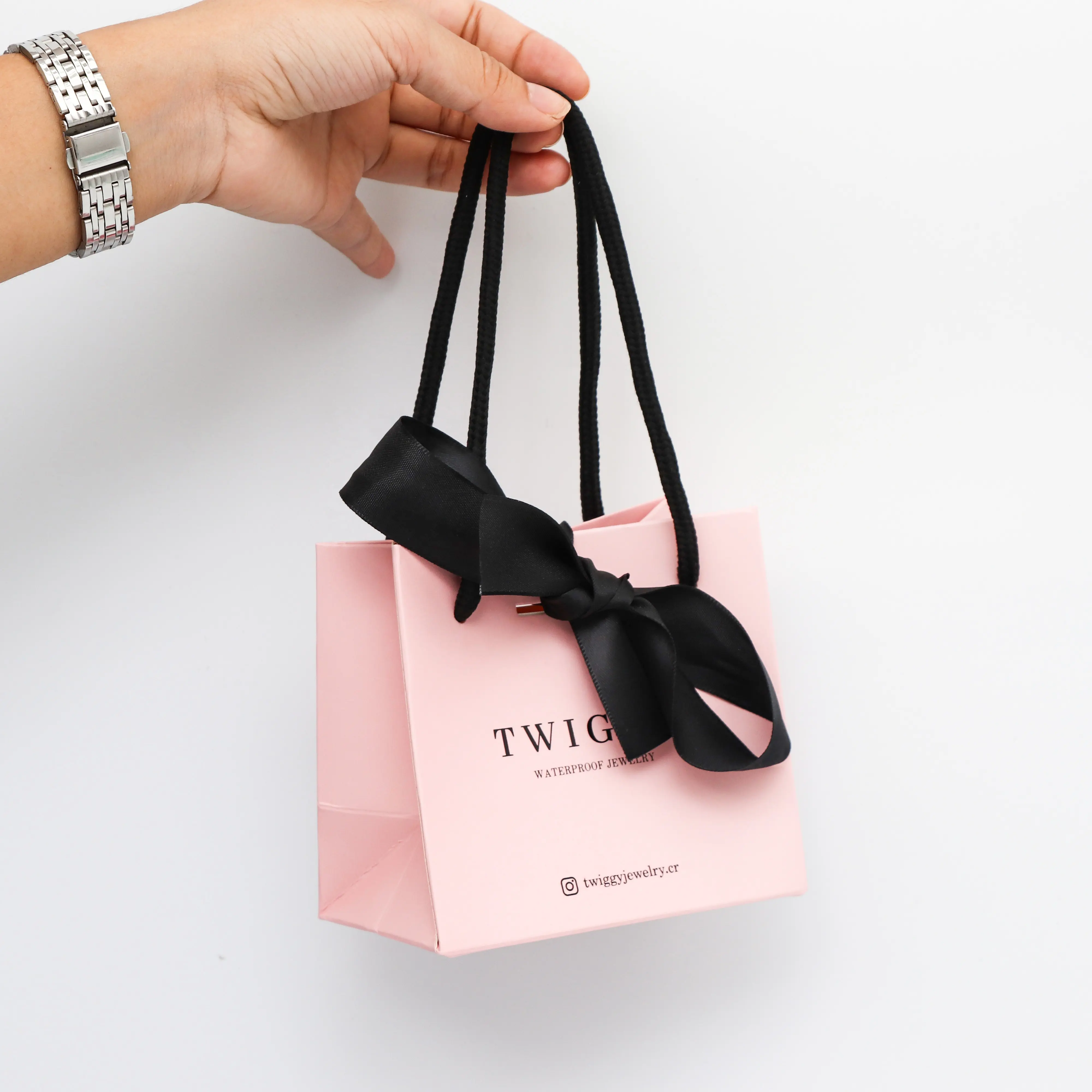 High End Custom Logo Printed Luxury Decorate Gift Paper Bags Jewelry Paper Shopping Bags