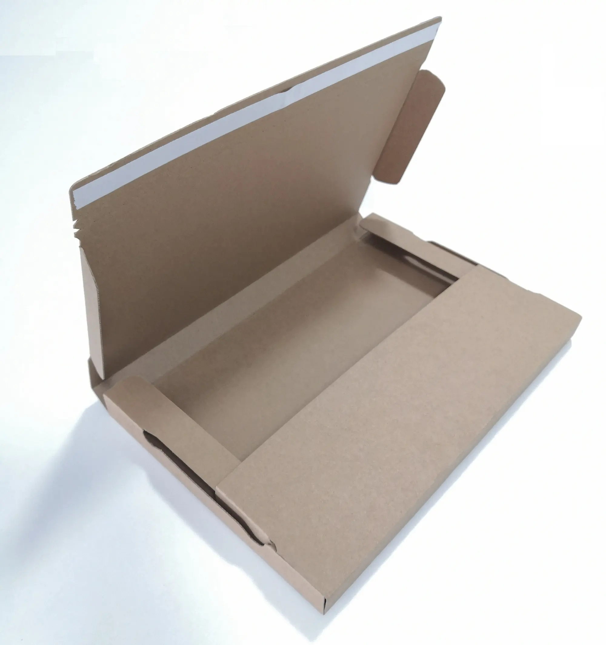 Boîte de livraison blanche à fermeture automatique en carton, emballage Kraft pour la livraison de thé, Type enveloppe