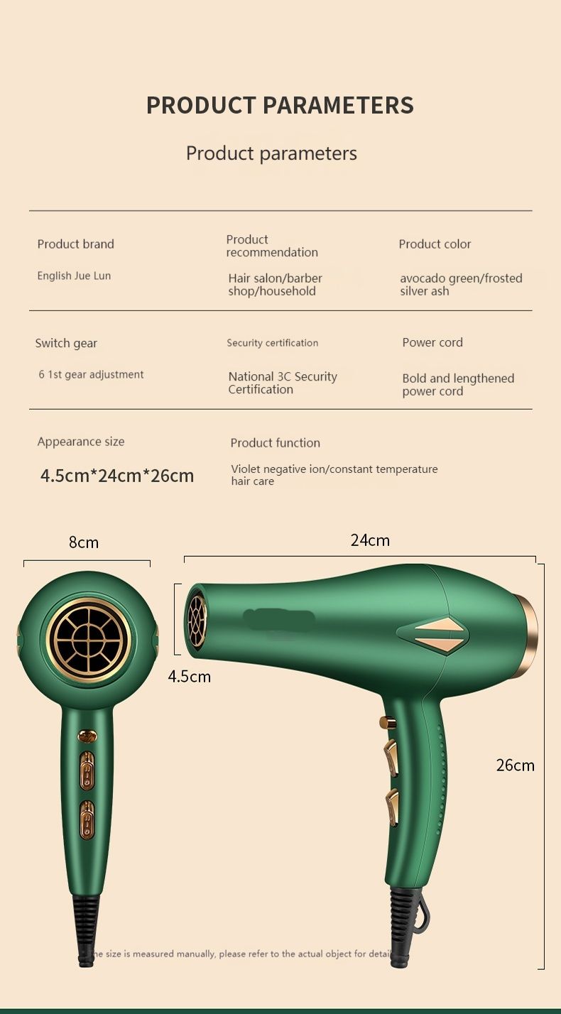 New Dc Motor Professional Hair Dryer 2000w High Quality Household Salon Hair Blow Dryer Electric Hair Dryer With Diffuser