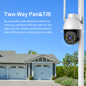 กล้องรักษาความปลอดภัย IP Wi-Fi เครือข่ายกล้องวงจรปิด4MP <span class=keywords><strong>PT</strong></span> กลางแจ้งแสงสีดำ