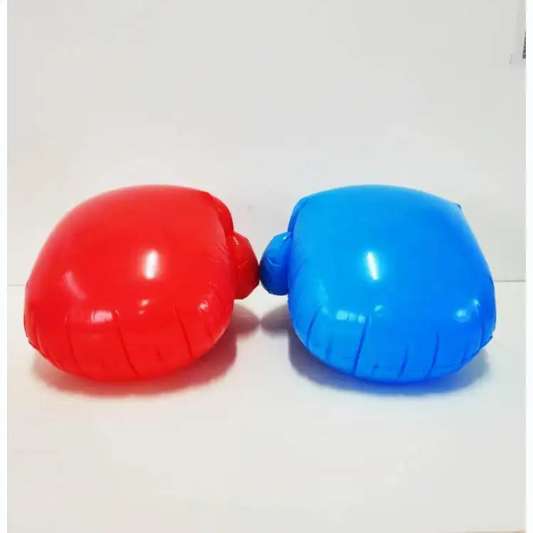 قفازات ملاكمة قابلة للنفخ رخيصة للأطفال باللون الأحمر والأزرق مع حقيبة لعب للأطفال