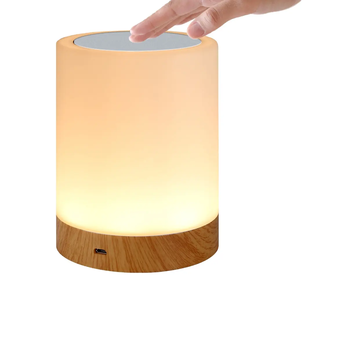 La vendita calda del sensore tattile decorazione atmosfera ha condotto la luce notturna Rgb della lampada da tavolo del letto del campo di ricarica