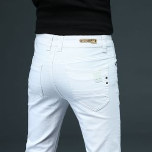 2024新款男士高品质春季白色长裤男士直筒宽松浅色长牛仔裤 - Product Image 6