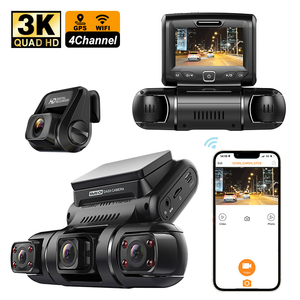 4 Channel Dash Cam 4K Car Black Box Wifi Câmera do carro GPS Dash <span class=keywords><strong>Camera</strong></span> Frente Dashcam Traseiro em Carros Câmeras
