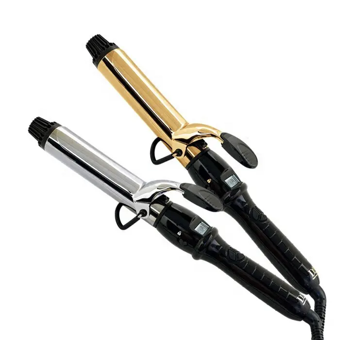 Factory Custom D2 Hair Curler New Cone Golden Ceramic Coated Plate Professional Tapered Curling Iron Styling Tool 25mm 28mm 32mm