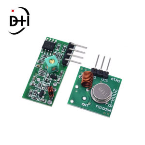 Módulo receptor inalámbrico RF de 433 MHz, kit de módulo transmisor de 433 MHz + 2 antenas de resorte RF de 433 M Hz, compatible con Arduino