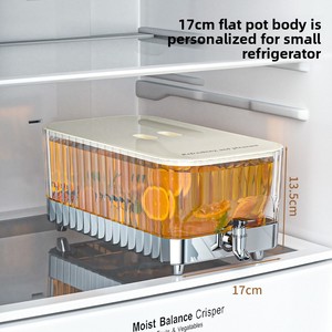 New Arrival tủ lạnh nhựa Jug nước bình lọc công suất lớn nước lạnh Ấm đun nước với vòi nước - Product Image 4