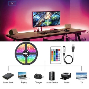 24V 12V adresli renkli RGB led ışık IC dahili dijital 60led 60 piksel led şerit ışık - Product Image 2