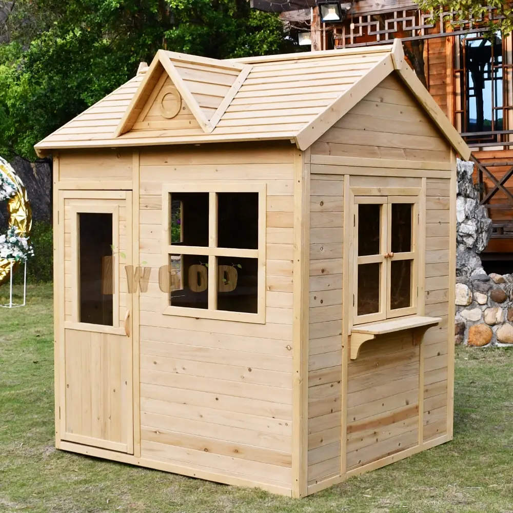 cheap outdoor castle wooden kids playhouse for sale