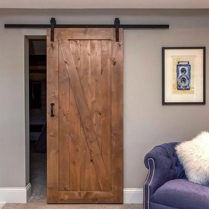 Самая низкая цена Межкомнатная входная спальня раздвижная деревянная дверь сарая дом