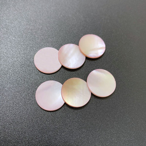 Doğal pembe İnci kabuğu yuvarlak disk takı yapımı için