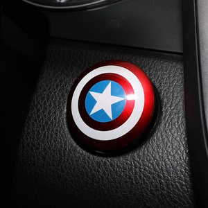 Car Accessories One-click Decoration Sticker Car <strong>Start</strong> Stop Engine <strong>Push</strong> <strong>Button</strong> Protective Cover for Captain - Product Image 1