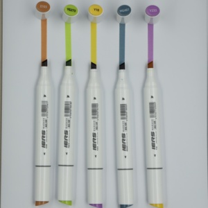 IERS Custom Logo Dual Tip Watercolor Sketch Art <strong>Markers</strong> Set <strong>Chisel</strong> Fiber Tip Alcohol Based <strong>Marker</strong> Pen for Stationery - Product Image 3