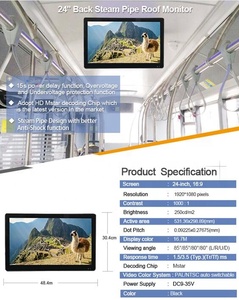 18.5'' 21.5&quot; 24&quot; 32'' Vehicle Coach <strong>Bus</strong> Wall Mounted TV Digital Signage Monitor Media <strong>Player</strong> <strong>Bus</strong> Advertising Display Tv Screen - Product Image 4