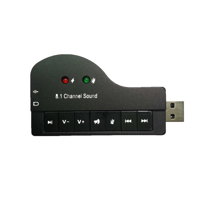 Piano Shaped USB Soundcard 8.1 kanal External USB soundkarte für Win XP/7/8 Android Linux MacOS 3D Audio Headset Microphone