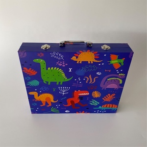 Cute Design Children Playing Game Suitcase <strong>Toy</strong> Packaging <strong>Box</strong> with Gold Handle for Kids - Product Image 2