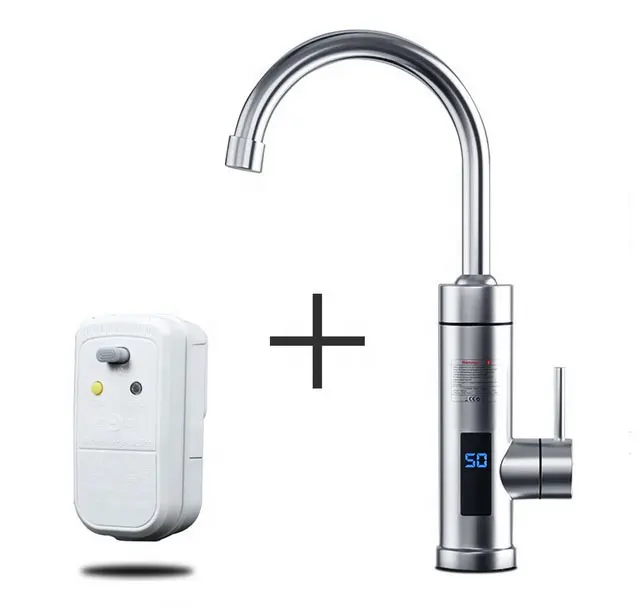 Scaldabagno elettrico cucina bagno riscaldamento rapido rubinetto dell'acqua con Display digitale a LED per bagno di casa