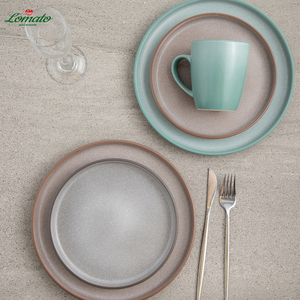 High Quality Crockery Set Textured Lava Glaze <strong>Ceramic</strong> with Hygienic Non-Porous Surface Modern Ins Design Oval Pattern New Model - Product Image 4