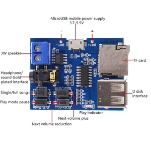 MP3-Decoder TF-Karte U Disk Decoding Player Verstärker modul Zerstörung freie Decoder-Karte