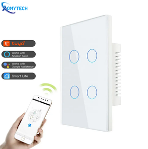 スマートホームTuya照明制御タッチ1ギャング2Way 3wayウォールスイッチ強化ガラスワイヤレスWIFIライトスイッチ新しい建物用 - Product Image 5