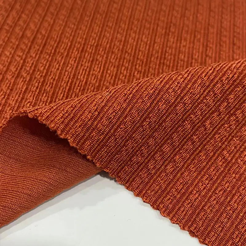 Tissu de châles tricotés à motif côtelé simple face 95% polyester, offre spéciale