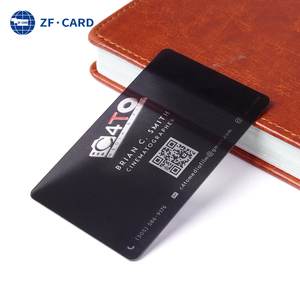 黑色透明高品质卡pvc卡制造可定制设计名片 - Product Image 4