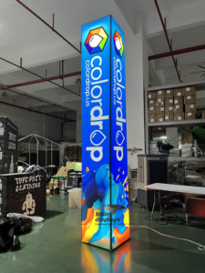 3D模型展览灯箱支架背光织物发光二极管灯箱塔显示器 - Product Image 5