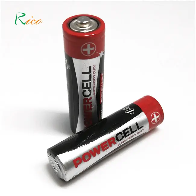 High Quality R6 1.5v Battery Size AA Zinc Carbon Heavy Duty No. 5 Dry Battery For Remote Control