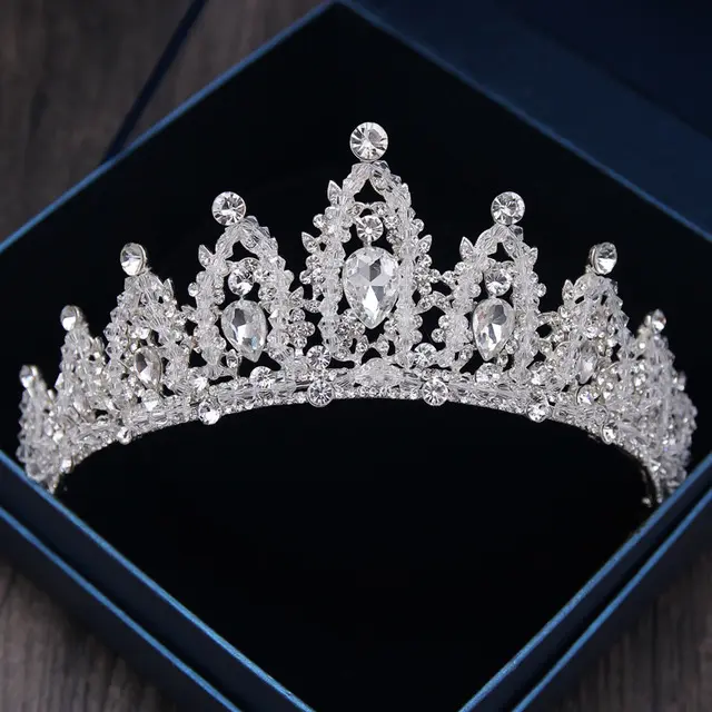 Barocco europeo e americano semplice diverso accessori per gioielli per capelli da sposa oro cristallo diamante regina corone sposa Tiara