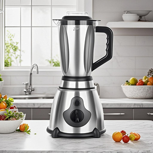 Processador De Alimentos De Aço Inoxidável 1.5L para Cozinha Doméstica Multi-Função Elétrica Juicer Smoothie Blender Reverso - Product Image 5