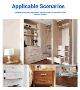 Volledig uittrekbare twee-delige montage verborgen kogellagerschuifrails telescopische geleiderails voor laden, push-open keuken slaapkamer - Product Image 6