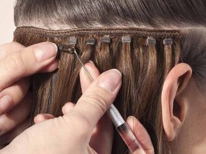 Çift çekilmiş Remy işlenmemiş manikür hizalanmış mikro atkı boncuklu saç ekleme uzun Yaki tarzı saç almak için kolay yolu - Product Image 2