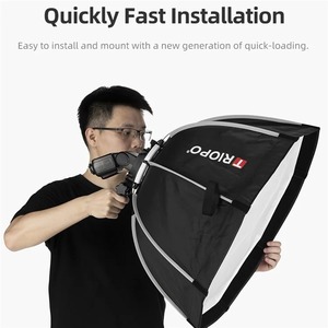 TRIOPO KS 55cm 65cm 90cm120cmポータブル屋外オクタゴン傘ソフトボックスフラッシュスピードライトソフトボックスリフレクターforPh oto Studio