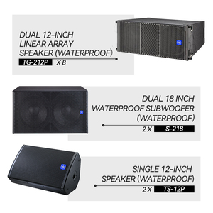 Sistema de Som Dual de 12 Polegadas CHORDIO TG-212P Sistema de Áudio Externo Alto-falantes Profissionais para Shows e Eventos - Product Image 2