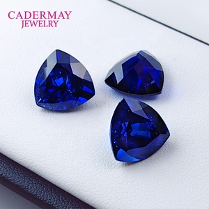 Cadermay <span class=keywords><strong>11</strong></span> Shapes Lab Grown Sapphire Loose Synthetic Gemstone with Minor and Inclusions for Jewelry Making