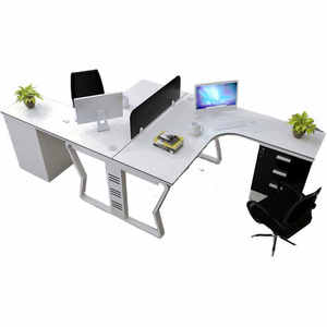 L-Shape Wooden With <strong>Customized</strong> Size Furniture Office Desk <strong>Computer</strong> Desk Modern - Product Image 1