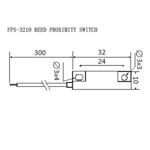 FPS-3210 NO/NC Rechteckiger/zylindrischer Kunststoff versiegelter magnetischer Reed-Näherung sensor geformter Positions induktivität schalter - Product Image 3