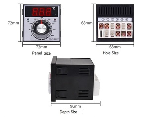 Controlador de temperatura digital TEL72 9001T LIUSHI 0 a 400C controlador de temperatura de horno de panadería para AC220V/380V - Product Image 2