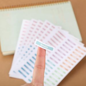 曜日ステッカーシルバーフォイル日付カバー装飾ステッカー月曜日から日曜日プランナー用粘着ステッカー - Product Image 2