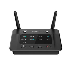 1Mii Bluetooth 5.<strong>2</strong> <strong>Audio</strong> Receiver Transmitter 3 in <strong>1</strong> TX + RX + Bypass Mode 164ft Long Range Low Latency Bluetooth <strong>Adapter</strong> for TV - Product Image 1