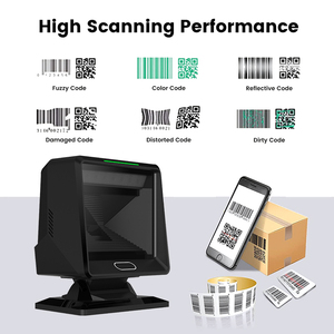 Lector de código QR 2D de alto rendimiento, plataforma de escaneo automático, escáner de código de barras de escritorio con cable USB CMOS