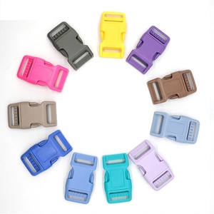 Köpek tasması donanım seti Metal D halka tasma kanca ve plastik Tri Glide kemer döngü kavisli köpek tasması toka - Product Image 3